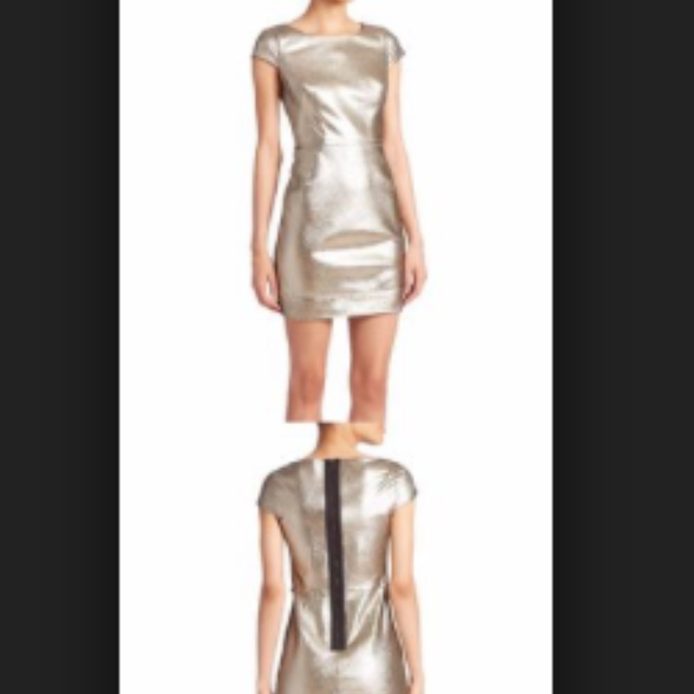 ABS - Metallic Zip-Back Dress